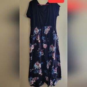 Black floral maxi dress